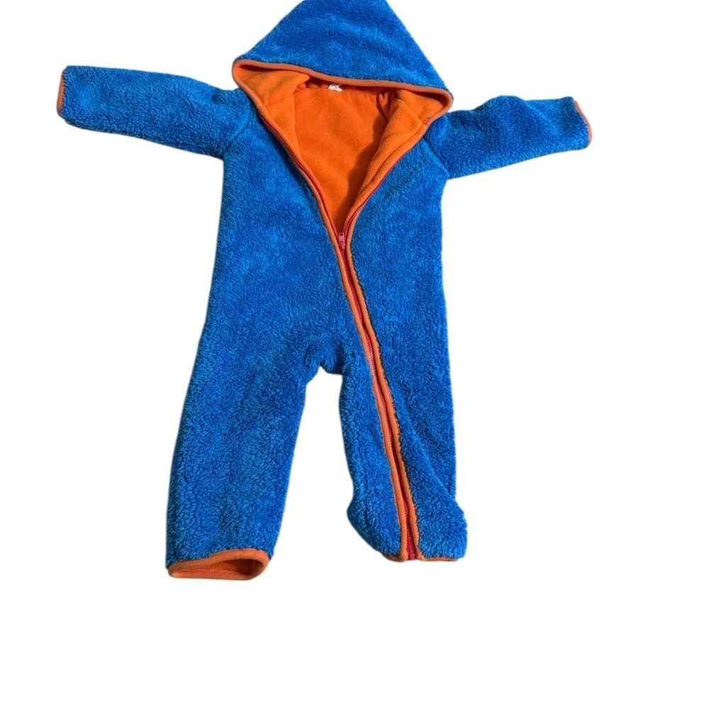 Cozy Blue and Orange Kids Footie